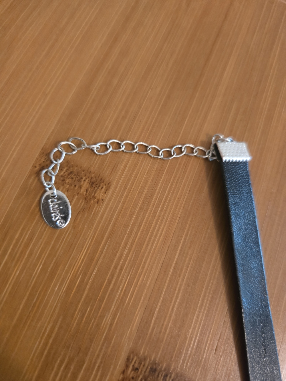 3 For $15 Vintage Claire's Faux Leather Choker Necklace with Silver Hardware - Picture 3 of 5